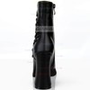Women's Black Real Leather Pumps with Zipper/Rivet #LDB03030644