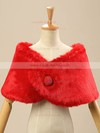 Faux Fur Sleeveless Shawl with Button #LDB03040013