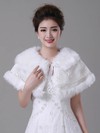 Faux Fur Sleeveless Wrap with Lace/Bow #LDB03040024