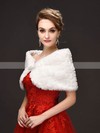 Faux Fur Off-the-Shoulder Sleeveless Shawl with Beading #LDB03040038