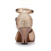 Women's Gold Sparkling Glitter Chunky Heel Sandals #LDB03030650