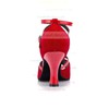 Women's Red Velvet Kitten Heel Sandals #LDB03030652