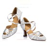 Women's White Sparkling Glitter Kitten Heel Pumps #LDB03030654