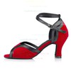 Women's Red Velvet Kitten Heel Sandals #LDB03030655