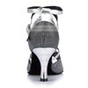 Women's Silver Sparkling Glitter Kitten Heel Sandals #LDB03030662