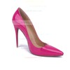 Women's Fuchsia Patent Leather Stiletto Heel Pumps #LDB03030671