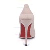 Women's Pale Pink Cloth Stiletto Heel Pumps #LDB03030675