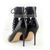 Women's Black Patent Leather Stiletto Heel Pumps #LDB03030678