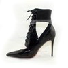 Women's Black Patent Leather Stiletto Heel Pumps #LDB03030678