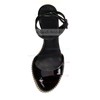 Women's Black Patent Leather Wedge Heel Pumps #LDB03030681