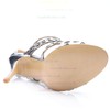 Women's Silver Real Leather Stiletto Heel Pumps #LDB03030683