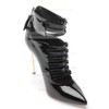 Women's Black Patent Leather Stiletto Heel Pumps #LDB03030686