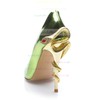 Women's Green Patent Leather Stiletto Heel Pumps #LDB03030699