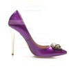 Women's Purple Patent Leather Stiletto Heel Pumps #LDB03030707