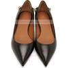Women's Black Real Leather Flat Heel Closed Toe #LDB03030714