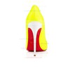 Women's Yellow Patent Leather Stiletto Heel Pumps #LDB03030716