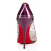 Women's Purple Patent Leather Stiletto Heel Pumps #LDB03030718