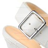 Women's White Real Leather Stiletto Heel Pumps #LDB03030721