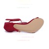 Women's Burgundy Suede Stiletto Heel Sandals #LDB03030736