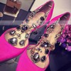 Women's Fuchsia Satin Stiletto Heel Pumps #LDB03030753