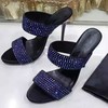 Women's Black Suede Stiletto Heel Sandals #LDB03030763
