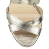 Women's Silver Real Leather Stiletto Heel Pumps #LDB03030785