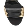 Women's Black Real Leather Stiletto Heel Pumps #LDB03030792