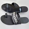 Women's Black Real Leather Flat Heel Flats #LDB03030798
