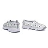 Women's Silver Patent Leather Flat Heel Sneakers #LDB03030813