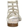 Women's White Real Leather Flat Heel Sandals #LDB03030826