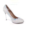 Women's White Patent Leather Stiletto Heel Pumps #LDB03030839
