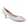 Women's White Patent Leather Kitten Heel Pumps #LDB03030844
