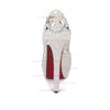 Women's White Patent Leather Stiletto Heel Pumps #LDB03030846