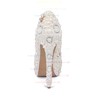 Women's White Patent Leather Stiletto Heel Pumps #LDB03030847