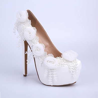 Women's White Patent Leather Stiletto Heel Pumps #LDB03030853