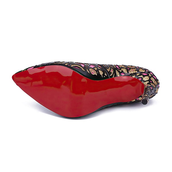 Women's Multi-color Patent Leather Stiletto Heel Pumps #LDB03030858