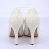 Women's White Patent Leather Stiletto Heel Pumps #LDB03030861