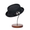 Black Wool Bowler/Cloche Hat #LDB03100008