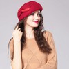 Red Wool Beret Hat #LDB03100009
