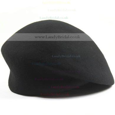 Black Wool Beret Hat #LDB03100043