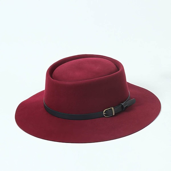 Blue Wool Bowler/Cloche Hat
