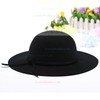 Black Wool Bowler/Cloche Hat #LDB03100055