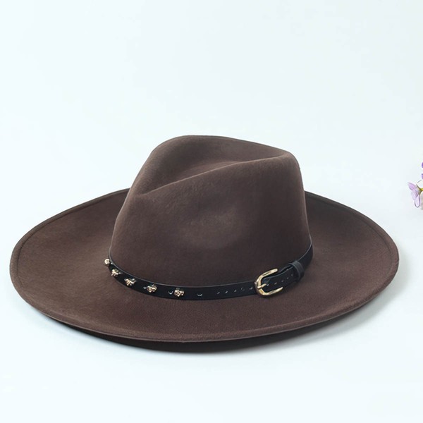 Black Wool Bowler/Cloche Hat #LDB03100060