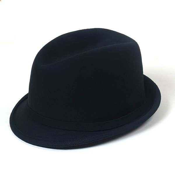 Black Wool Bowler/Cloche Hat #LDB03100065