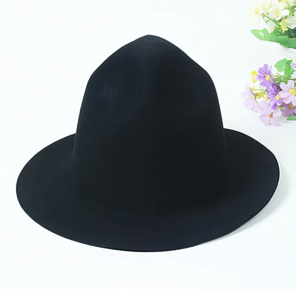 Black Wool Bowler/Cloche Hat #LDB03100067