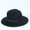 Black Wool Bowler/Cloche Hat #LDB03100068