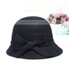 Black Wool Bowler/Cloche Hat #LDB03100070