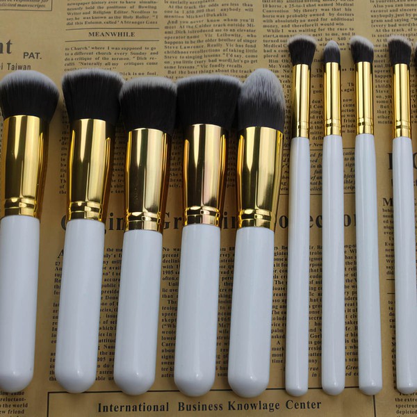 Nylon Professional Makeup Brush Set in 10Pcs #LDB03150014