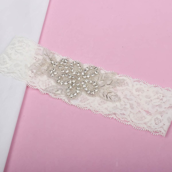 Lace Garters with Beading/Crystal #LDB03090009
