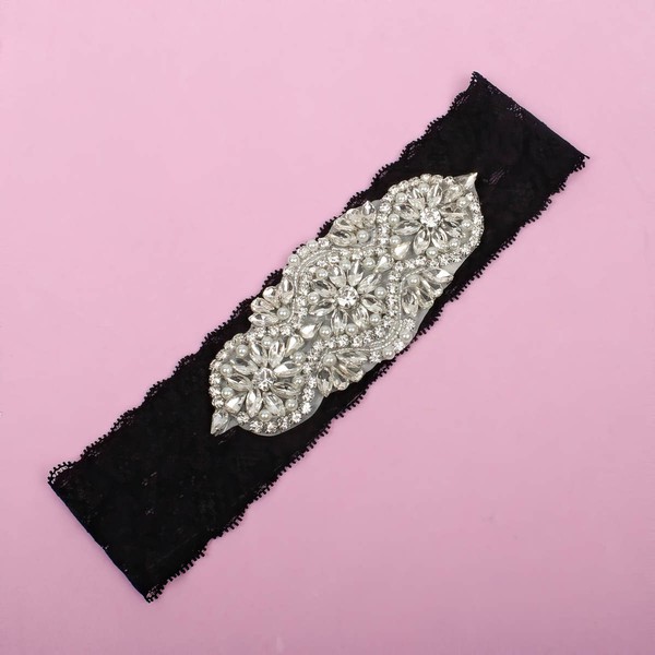 Lace Garters with Pearl/Crystal #LDB03090016